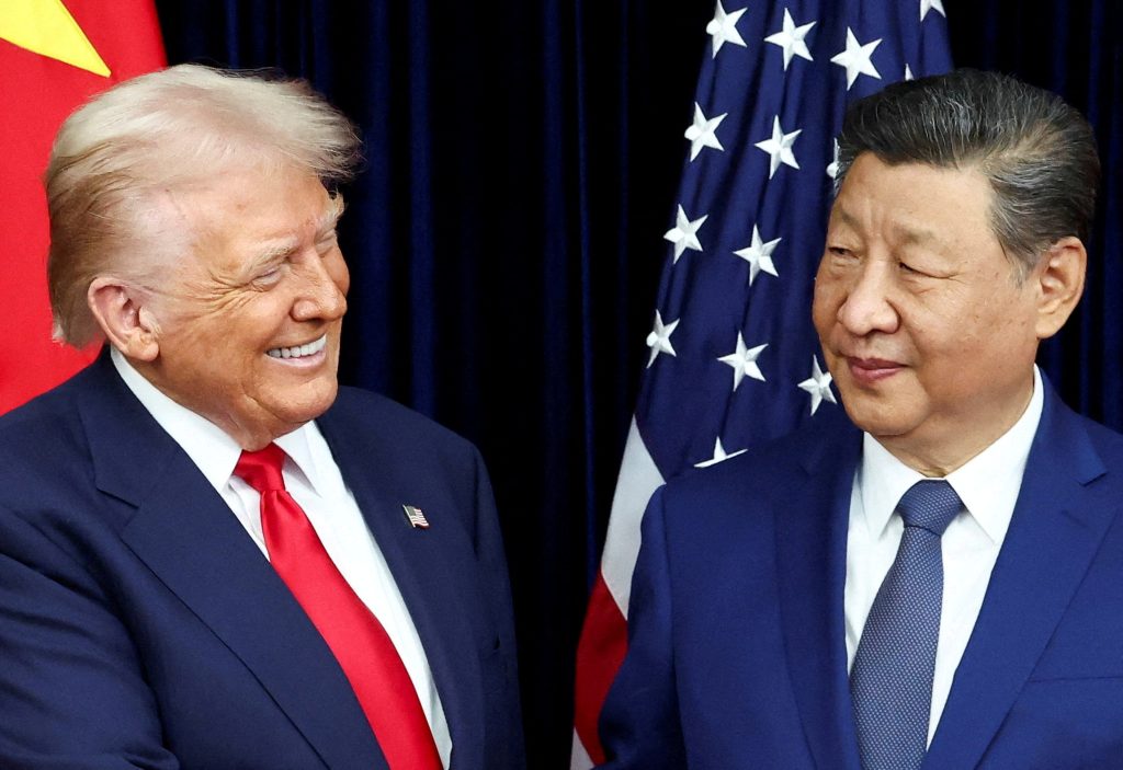 : U.S. President Donald Trump meets with Chinese President Xi Jinping on the sidelines of the APEC summit, in Busan : U.S. President Donald Trump meets with Chinese President Xi Jinping on the sidelines of the APEC summit, in Busan