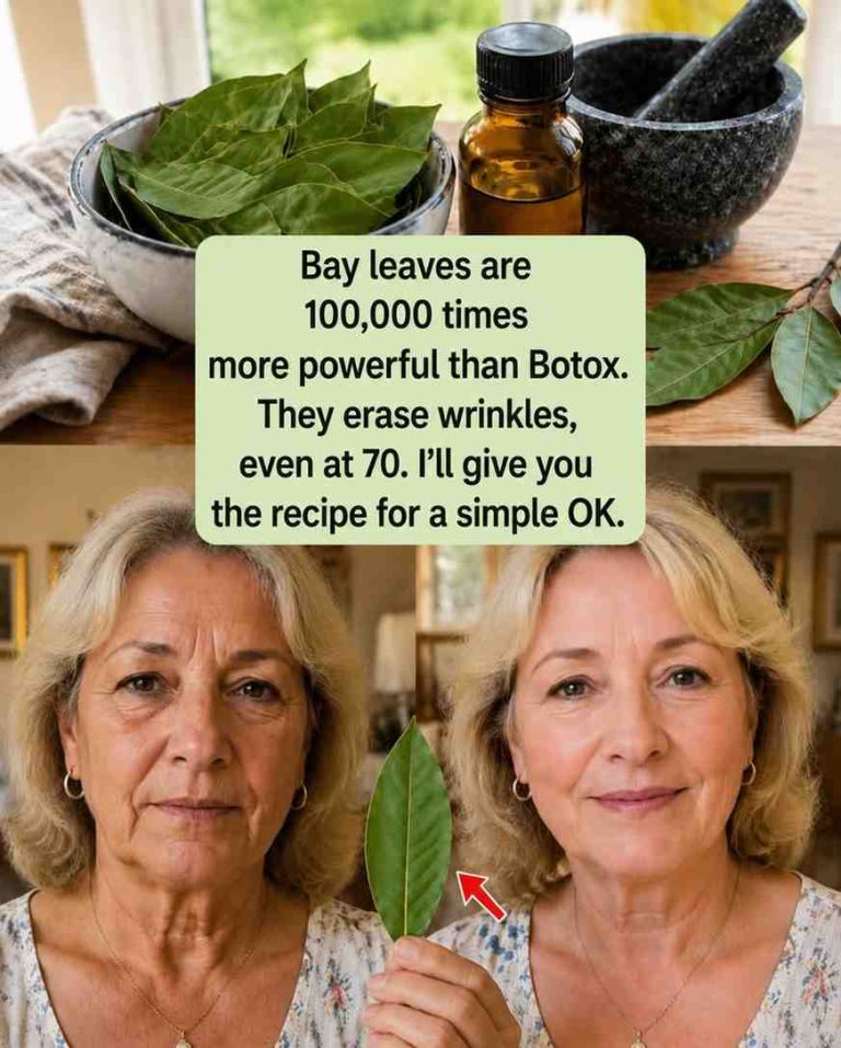 Bay leaves are 100,000 times m0re powerful than Botox. They erase wrinkles, even at 70 years old.