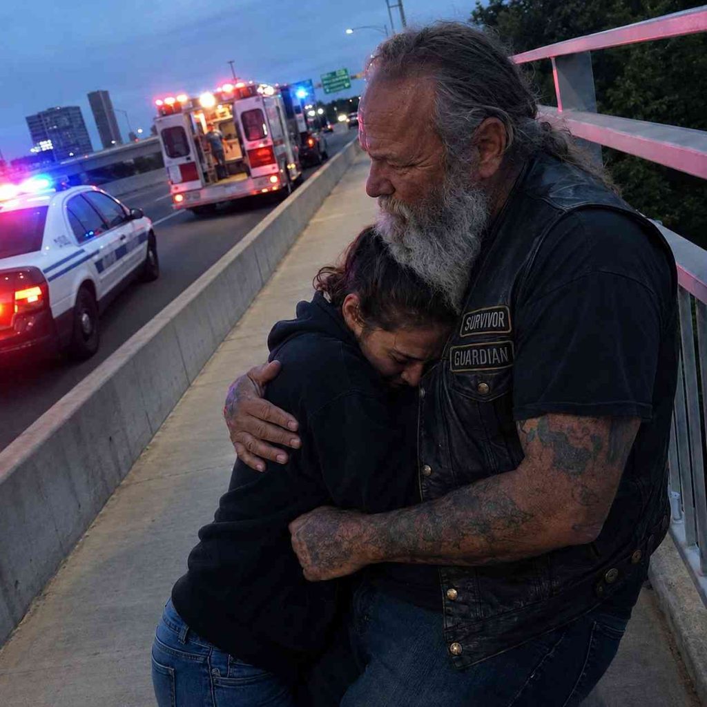 This Biker Sat With Me on a Bridge for Six Hours When I Was Going to Jump…What He Did Instead Saved My Life