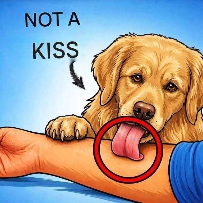 dog licking