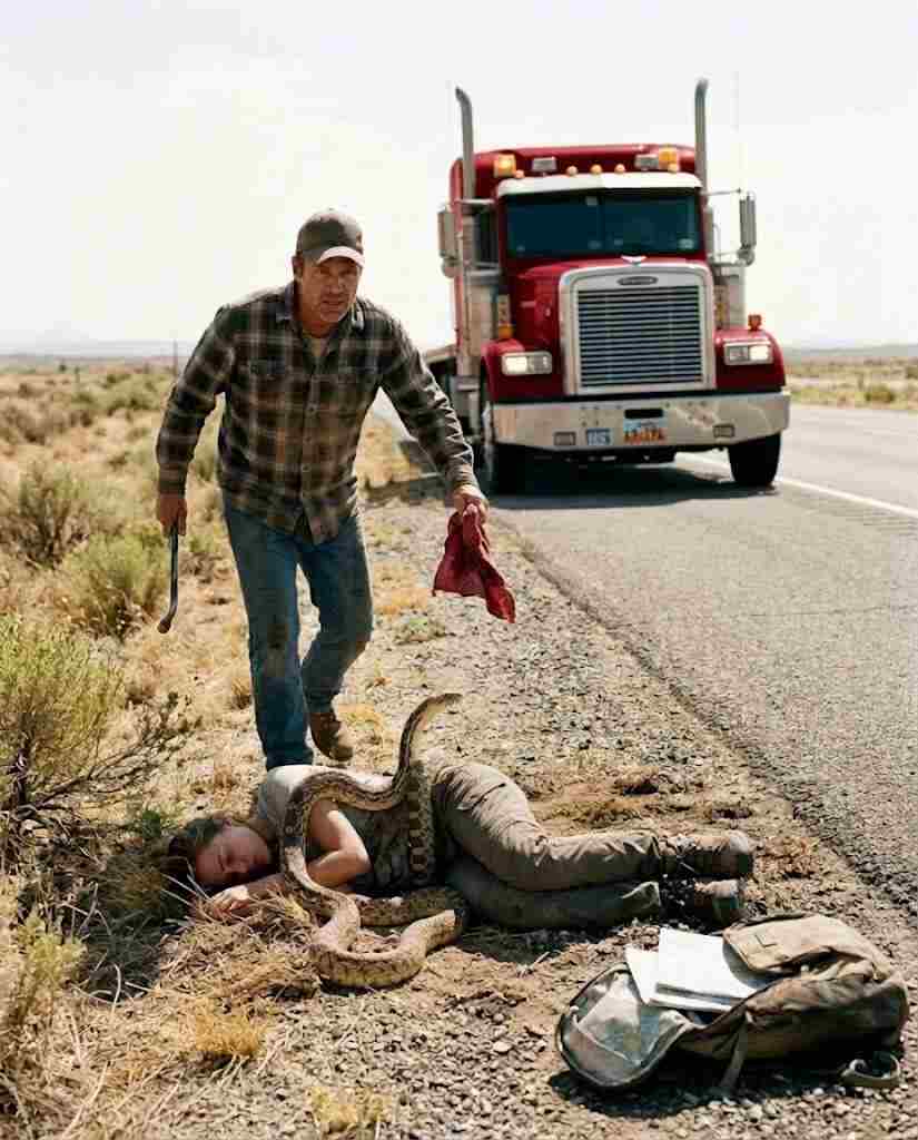 I Found a Woman on the Highway With a Snake Wrapped Around Her — Then I Discovered Why She Was There